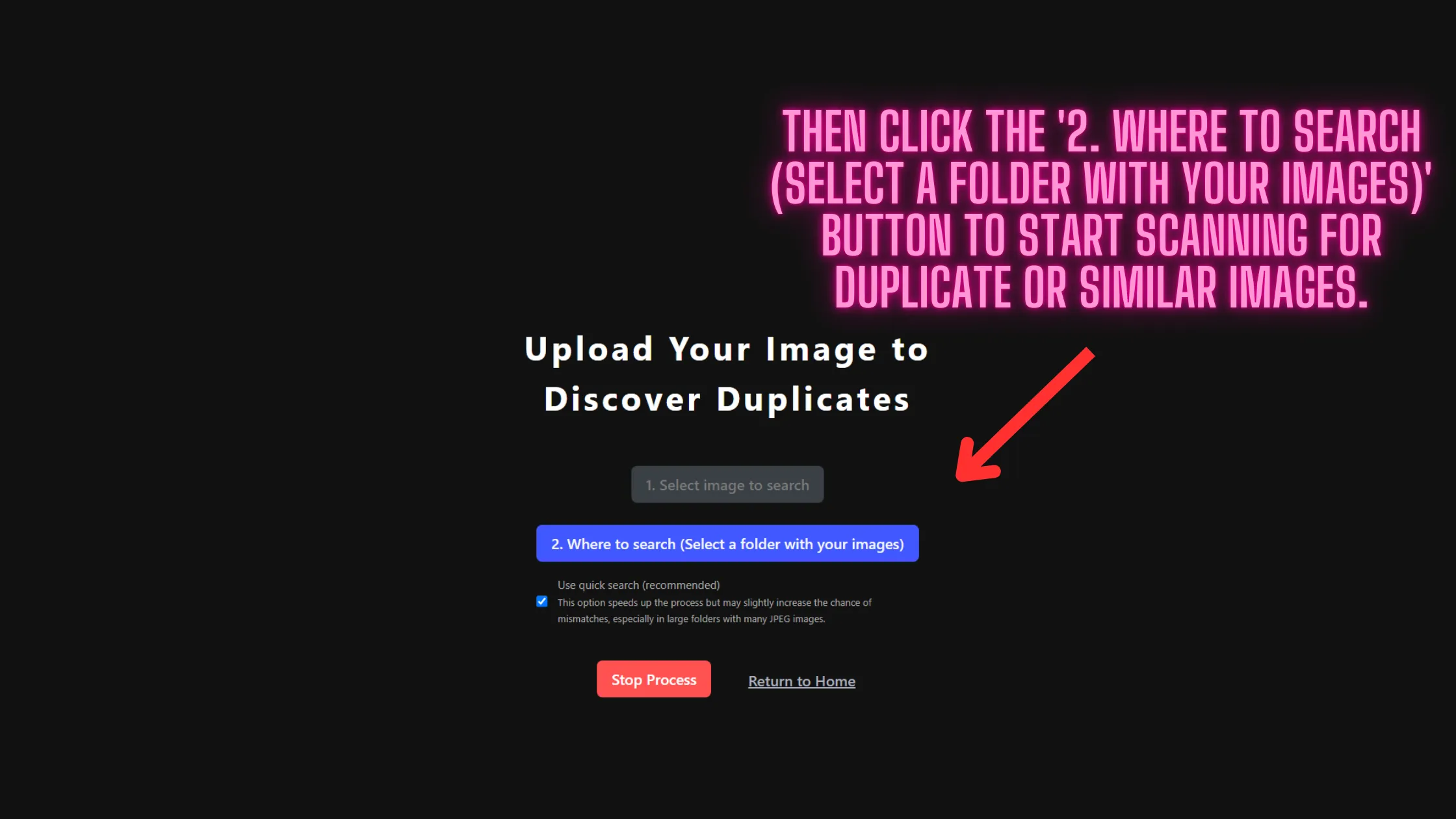 Select Folder to Start Scanning