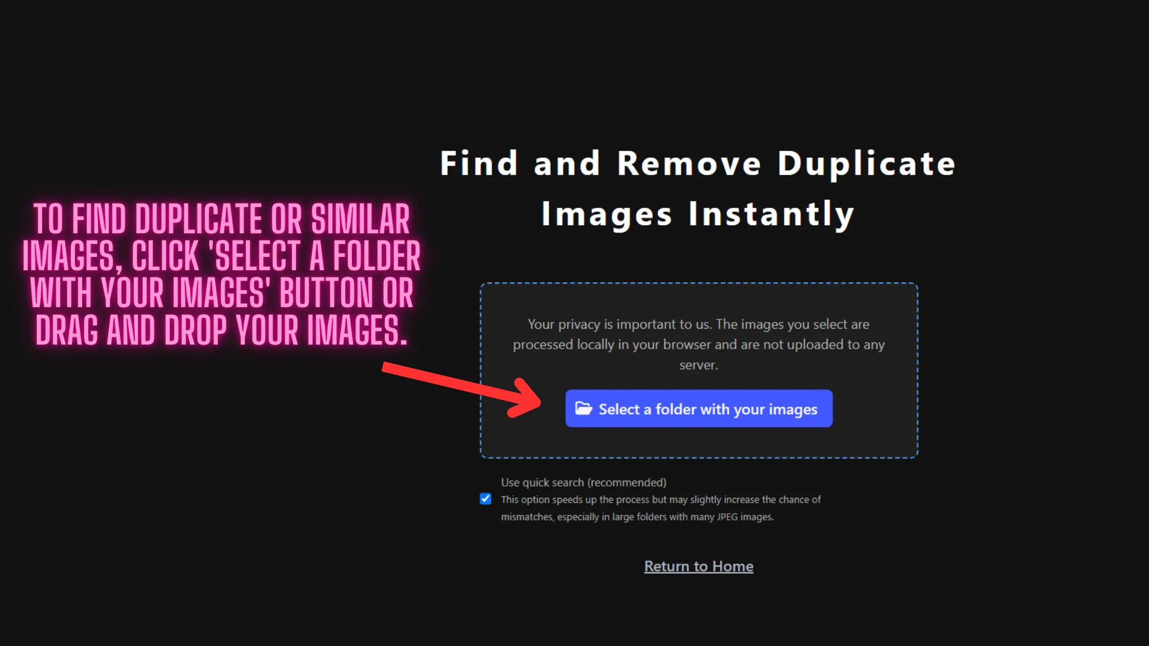 Select Folder for Complete Scan