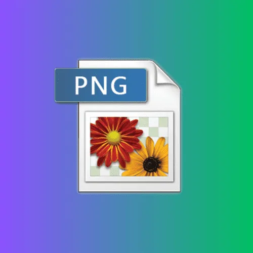 PNG Example - transparent logo on gradient background